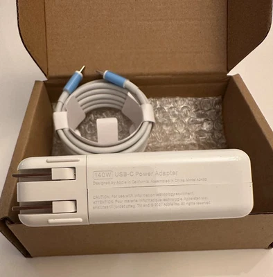Adaptador carregador USB C genuíno 140W para Apple MacBook Pro 16 14 polegadas M1–M4 A2452 - Imagem 1 de 4