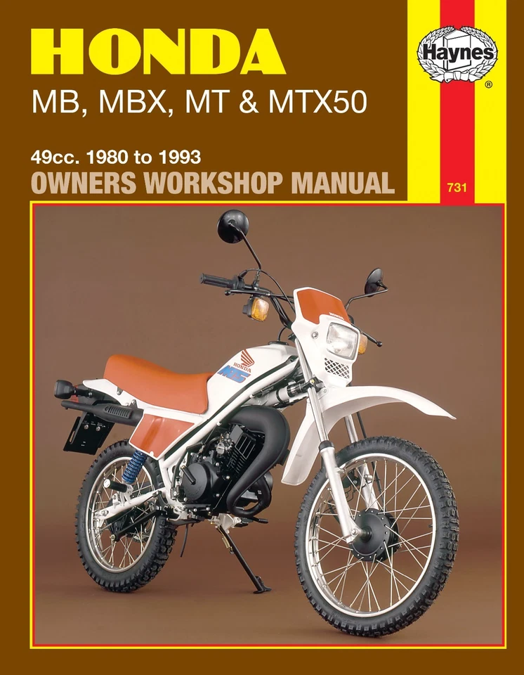 Haynes Manual 0731 for Honda MB50, MBX50, MT50, MTX50 (80 - 93) service/repair - Image 1 of 1