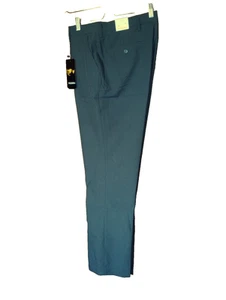 NWT Solid Gray 35 x 32.5 Flat Front Mens Dress Pants 4 pocket design New w/ Tags - Picture 1 of 15
