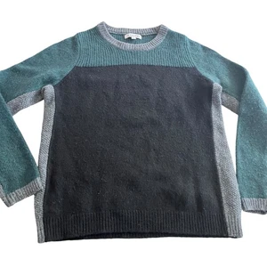 CARAMEL boys cashmere wool blend colorblock sweater size 8 - Picture 1 of 8