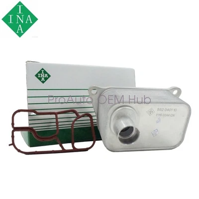 06J117021M OEM INA Oil Cooler with Gakset for Audi A4 A5 Q5 VW GOLF Beetle 2.0T Foto 1 de 4