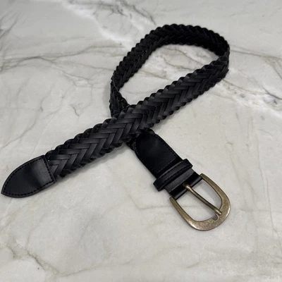 Black Braided Kids Belt Fits Waists up to 28" - Image 1 of 3