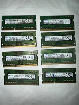 8X SAMSUNG 4GB 1RX8 PC3L-12800S-11 LAPTOP, Notebook MEMORY 32GB total - Image 1 of 2