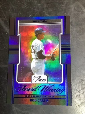 Inserto ganador del premio Panini Three And Two ROD CAREW 2025 #/49 TWINS HOF No. 15! Foto 1 de 4