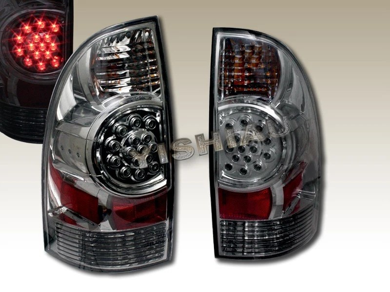 FIT FOR 2005-2008-2015 TACOMA SMOKE LED TAIL LIGHTS REAR BRAKE LAMPS - Image 1 of 2