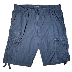 Southpole Shorts Mens 38 BLACK Cargo Skater Grunge Retro Style Drawstring Hem - Picture 1 of 6