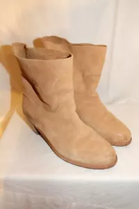 SHABBIES Amsterdam botines de moda botas deslizantes cuero natural 41 - Imagen 1 de 6