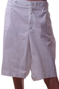 Pantalones Cortos para Mujer Gloria Vanderbilt Blanco Algodón Elastizados Caqui Talla Grande 24 24W NUEVOS - Imagen 1 de 2