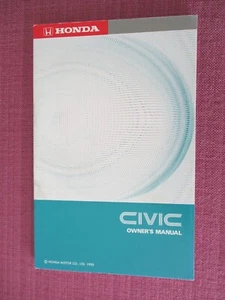 HONDA CIVIC (1987 - 1991) OWNERS MANUAL - HANDBOOK INCLUDING 4WD CIVIC SALOON - Picture 1 of 3