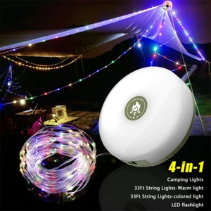 Camping Light String Flexible wasserdichte USB wiederaufladbare String Licht - Bild 1 von 18