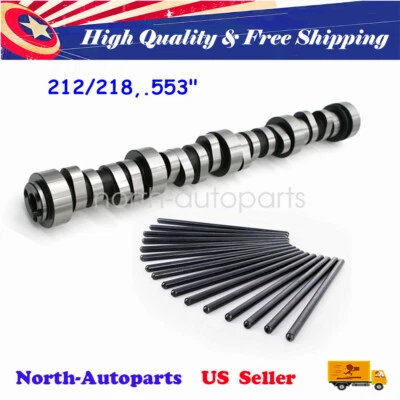 Stage 2 V2 Camshaft And 7.400" Pushrods For Chevy GMC LS Truck 4.8 5.3 6.0 6.2L Foto 1 de 4