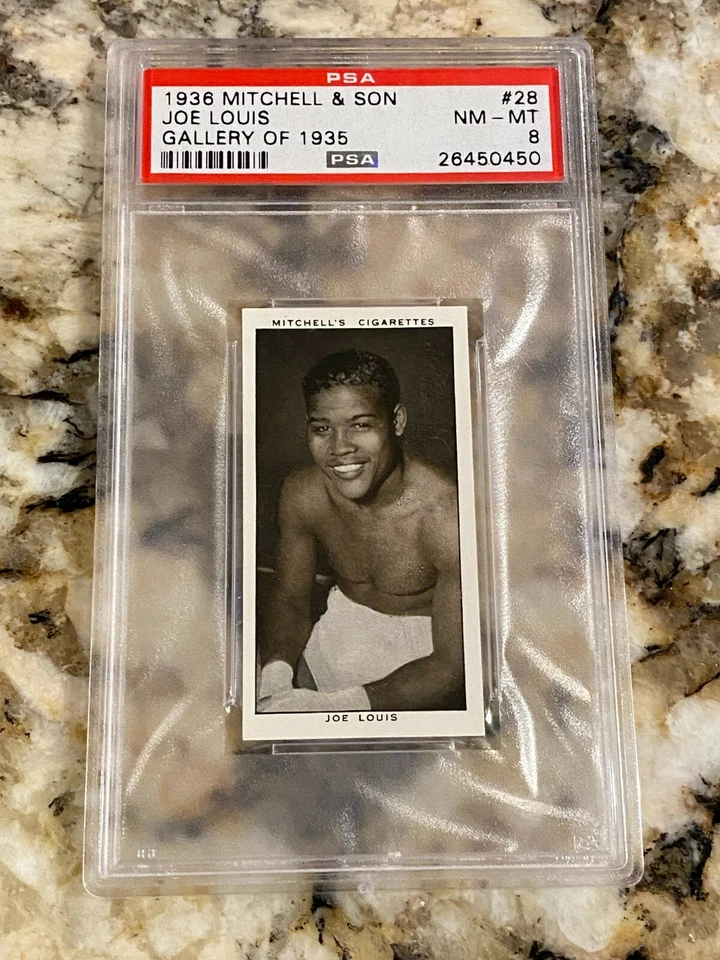 1936 MITCHELL & SON #28 JOE LOUIS ROOKIE PSA 8 CENTERED GALLERY OF 1935 HIGH END - Image 1 of 2