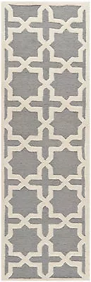 Safavieh Cambridge SILVER / IVORY Wool Runner 2'-6 x 8' - CAM125D-28 - Image 1 of 2