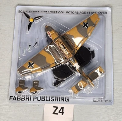 FABBRI PUBLISHING 1:100 JU87B-2 STUKA WW2 DIECAST AIRCRAFT PLANE W/STAND Z4 - Image 1 of 4