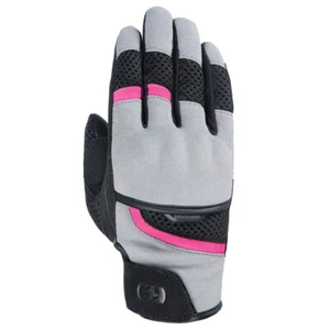 Oxford Brisbane Air Short Vented Ladies Motorcycle Motorbike Gloves Grey Pink - Picture 1 of 4