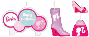 Juego de velas de pastel de cumpleaños Barbie 4 piezas fiesta para niños - Imagen 1 de 1
