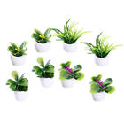 8 Pcs Mini-Topfpflanzen Garten Bonsai Modell Dekor Requisiten K&#252;nstlich
