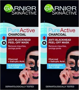 Garnier Pure Active Anti Mitesser Kohle Maske Peel Off, 2 x 50 ml - Bild 1 von 11