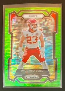 Dru Tranquill - 2023 Prizm Neon Green Pulsar SP #156 - Kansas City Chiefs - Picture 1 of 2