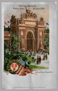 Official Souvenir World's Fair 1904 Palace Liberal Arts St Louis MO UDB Postcard - Picture 1 of 2
