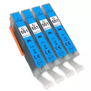 4 Cyan Drucker Tintenpatronen für Canon PIXMA iP7200 iX6850 MG5650 MG6650 MX725 - Bild 1 von 5