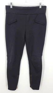 Pantalones Zara Mujer XL Negros Calce Cónico Cremallera Tobillo Tirar de Leggings Bolsillos Modernos - Imagen 1 de 10