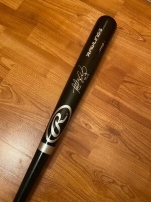 FERNANDO TATIS JR. AUTOGRAPHED SIGNED BLACK RAWLINGS BASEBALL BAT PADRES JSA - Image 1 of 4