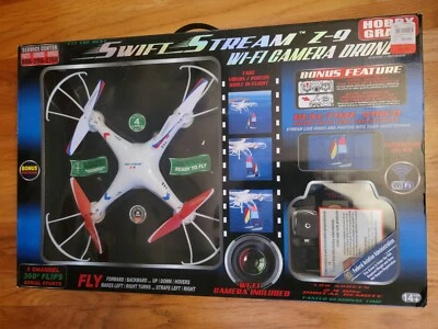Swift Stream White Z-9 Wifi Camera Remote Control Drone 2.4 GHz 5 channel  - Image 1 of 4