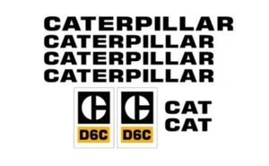 Caterpillar CAT D6C Crawler / Dozer Decals Set Stickers Vinyl 3M Tractor D 6 C - Picture 1 of 1