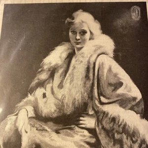 1924 VTG Cadillac First Public Showing Invite Fred MIZEN FUR Coat Classy Woman - Picture 1 of 3