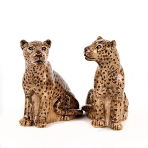 Quail Ceramics Salt & Pepper Pots Leopards - Picture 1 of 4