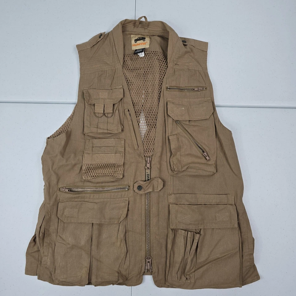 Vtg Humvee Vest Men S Cargo Safari Fishing Utility Photography Hiking Tactical - Image 1 of 4