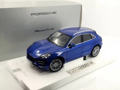 Dealer 1:18 Porsche Macan Turbo 2014 Blue Metallic - by Minichamps WAP0211540E - Image 1 of 4