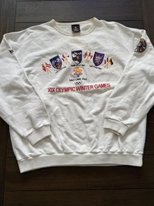 Vintage Salt Lake 2002 Winter Olympics Sweatshirt Embroidered Marker 2000s - Bild 1 von 12