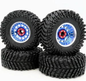 HOBBYSOUL Height 5.0''/127mm Tires 2.2'' Tyres & 2.2 Silver &amp; Blue  - Picture 1 of 6