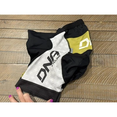 Pantalones Cortos de Ciclismo DNA Negro/Blanco/Verde Oliva Nylon Italia - Para Mujer’s S Foto 1 de 4