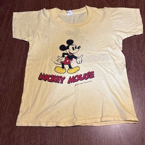 Vintage Walt Disney Mickey Mouse T-Shirt Double Sided Kids Single Stitch Thin - Picture 1 of 20