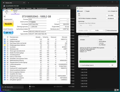 Seagate Barracuda LP 1TB ST31000520AS 3,5", Warnung neu zugewiesene Sektoren - Bild 1 von 4