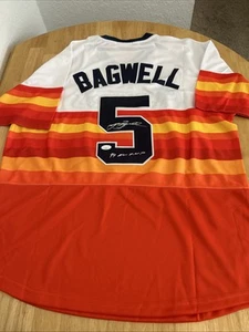 Jeff Bagwell Houston Astros Autographed Jersey With Inscription JSA Certified - Picture 1 of 6