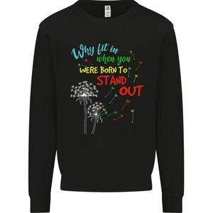 Born to Stand Out Autistic Autism ASD Kids Sweatshirt Jumper - Picture 1 of 33