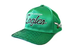 Mitchell & Ness Satin Philadelphia Eagles Script Python Hat - Just Don Style Hat - Picture 1 of 2