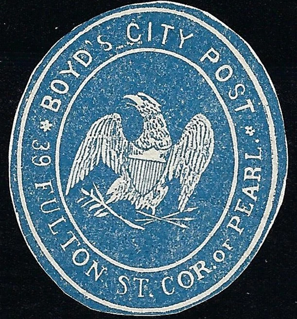 US Scott #20LU4 Mint Hinged VF 1864 Boyd's City Post Local Stamp CV 175.00 - Image 1 of 1