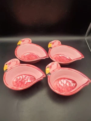 Juego de 4 cuencos aperitivos Cynthia Rowley melamina rosa flamenco BB40 Foto 1 de 3