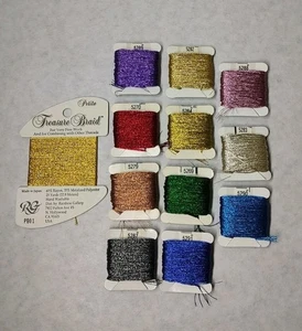 DMC Metallic Embroidery Floss 12-Thread Cross Stitching Lot + Extra Polyester - Picture 1 of 2