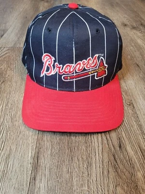 Atlanta Braves Vintage 90s Starter Original Pinstripes Snapback hat MLB  - Image 1 of 4