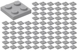 ☀️Lego 2x2 GRIS AZULADO CLARO Placas 100x Base Star Wars Pieza Lote a Granel #3022 - Imagen 1 de 2