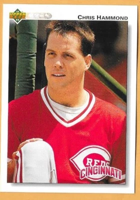 CHRIS HAMMOND CINCINNATI REDS #105 - UPPER DECK NM-MT 1992 - Image 1 of 2