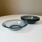 Pyrex Smokey Gray Festiva Swirl Glass Bowls Set of 4
