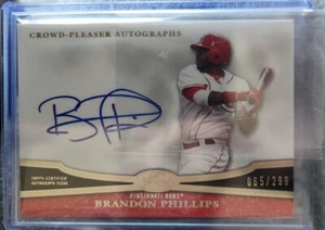 2013 Topps Tier One Crowd-Pleaser Auto /299 Brandon Phillips #CPA-BP2 Auto Reds