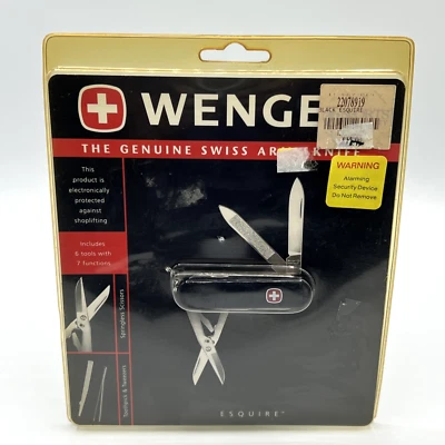 Navaja Suiza Wenger Esquire Negra De Colección Años 90 Nueva de Lote Antiguo Foto 1 de 3